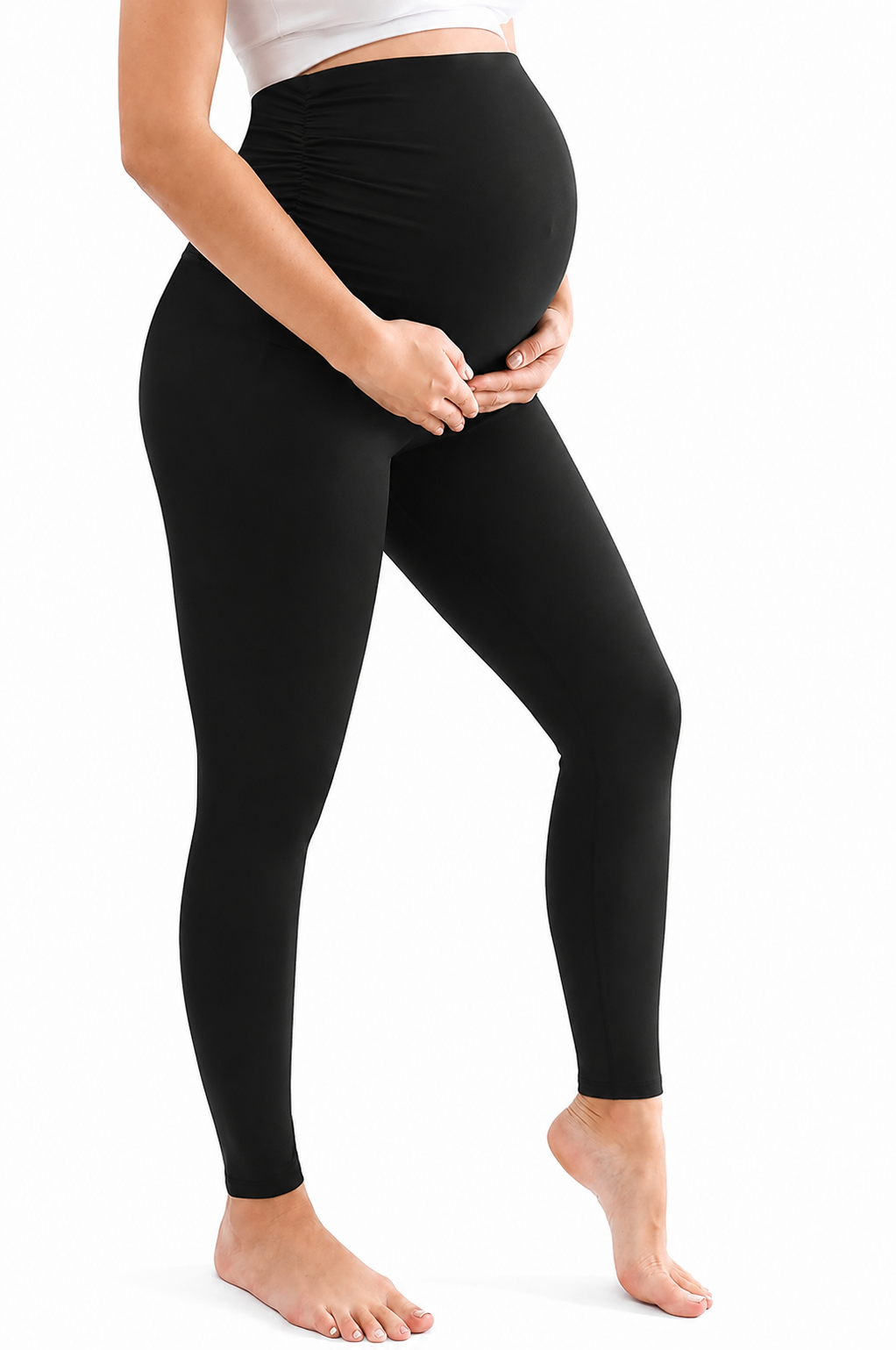 Women'S Maternity Leggings over the Belly Buttery Soft Pregnancy Yoga Pants Activewear Workout Leggings